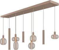Pendelleuchte Glas Beige Gold E27 GU10 L:160 cm