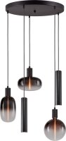 Hängelampe Glas Schwarz E27 GU10 B:50 cm Zylinder