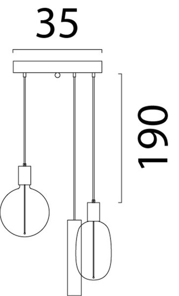 Pendelleuchte Glas Kakao Gold E27 GU10 B:35 cm rund