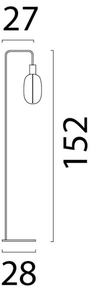 Stehleuchte Glas Kakao Gold E27 H:152 cm Downlight