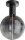 Deckenlampe Glas Metall Schwarz E27 H:11 cm Zylinder