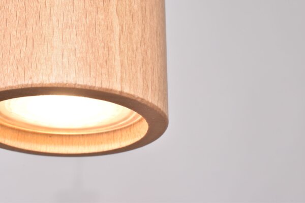 Hängelampe Holz Eiche Kakao GU10 Ø6,2 cm Zylinder
