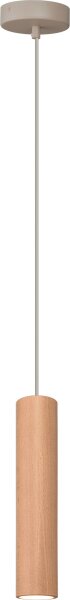 Pendelleuchte Holz Eiche Beige GU10 B:6,2 cm Skandi