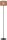 Stehlampe Stoffschirm Metall Schwarz Natur E27 H:155 cm