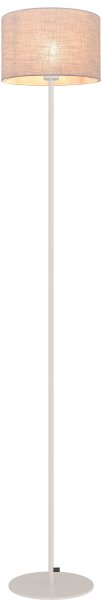 Stehlampe Stoff Perlweiß Natur hell E27 H:155 cm