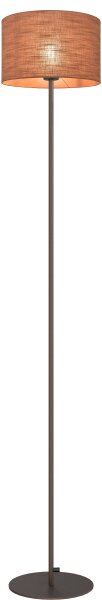 Stehlampe Stoffschirm Kakao Rostbraun E27 H:155 cm