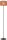 Stehlampe Stoffschirm Kakao Rostbraun E27 H:155 cm