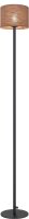 Stehlampe Stoff Metall Schwarz Natur E27 H:130 cm