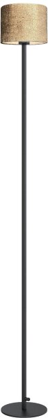 Stehlampe Stoff Schwarz Sandfarben E27 H:155 cm