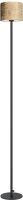 Stehlampe Stoff Schwarz Sandfarben E27 H:155 cm