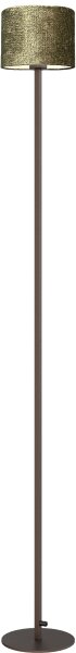 Stehlampe blendarm Stoff Kakao Waldgrün E27 H:155 cm