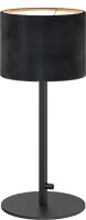 Tischleuchte Stoffschirm Metall Schwarz E27 &Oslash;20 cm...