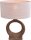 Tischlampe blendarm Holz Stoff Natur Beige E27 B:27 cm