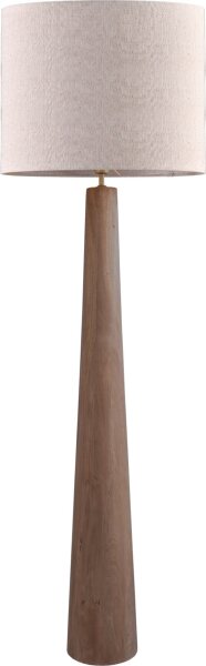 Stehlampe Holz Stoffschirm Natur Beige E27 H:173 cm