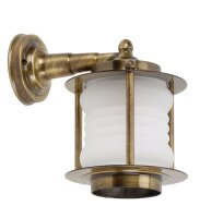 Wandlampe Au&szlig;en Messing Glas Maritim Haust&uuml;r