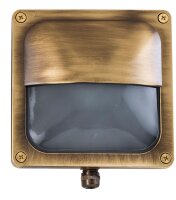 Wandleuchte Außen Messing quadratisch IP64 OROPOS