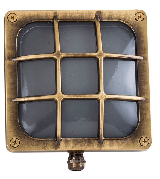 Lampe dextérieur robuste laiton IP64 plat escalier entrée