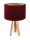 Holz Tischleuchte Bordeaux Gold Retro 46cm Lampe