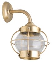 Wetterfeste Wandlampe PATRAS Messing Maritim au&szlig;en