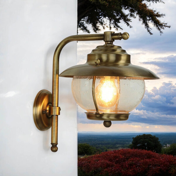 Außenlampe Terrasse aus Messing in Antik PYRGOS