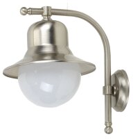 Wandlampe Au&szlig;en Nickel Echt-Messing Glas IP23