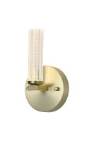 LED Wandleuchte 3000K Metall Messing satiniert IP44