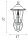 Außenwandlampe Glas Schwarz E27 IP44 Bewegungsmelder