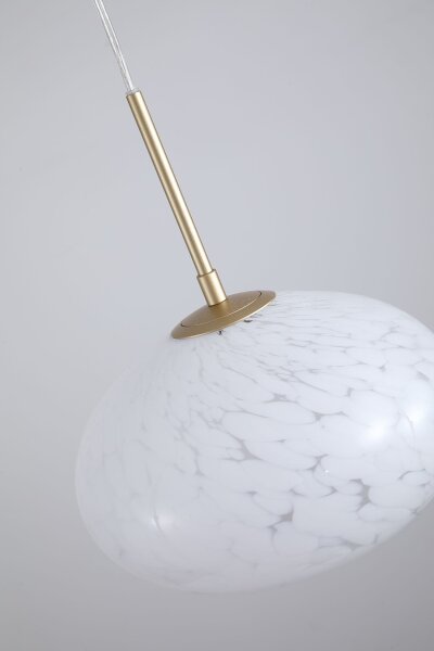LED Pendelleuchte 3000K Glas Metall Gold Ø25 cm klar