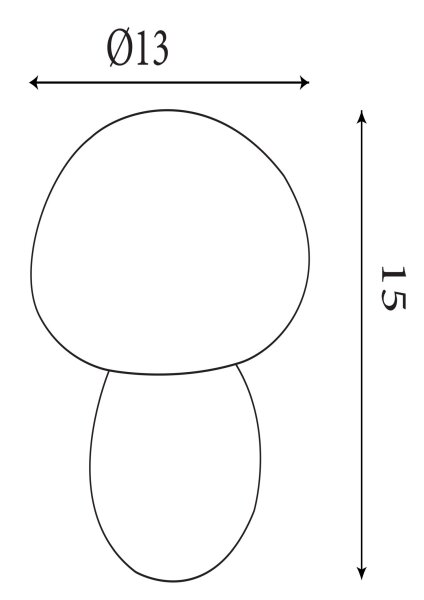 LED Tischleuchte 3000K Glas Grün Weiß H:15 cm Pilzform