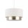 Lampenschirm Stoff Weiß Champagner E14 E27 Ø35 cm Loft