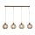 Pendelleuchte Glas Metall Gold Champagner E27 L:110 cm