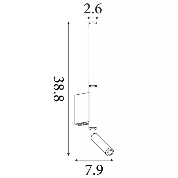 LED Wandstrahler flexibel 3000K Aluminium Bronze-Braun