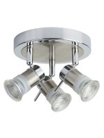 Deckenspot drehbar Metall Chrom GU10 IP44 H:13 cm Retro
