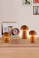 LED Tischlampe 3er-Set 3000K Holz Natur Ø6,3 cm 39 lm
