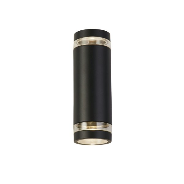 Außenwandleuchte Aluminium Schwarz GU10 IP44 T:11 cm