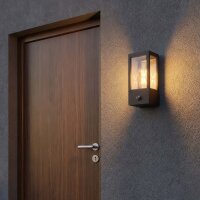 Wandleuchte Au&szlig;en Bewegungsmelder E27 IP44 B:13 cm