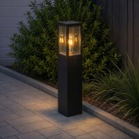 Pollerleuchte Schwarz Garten E27 IP44 H:45 cm modern