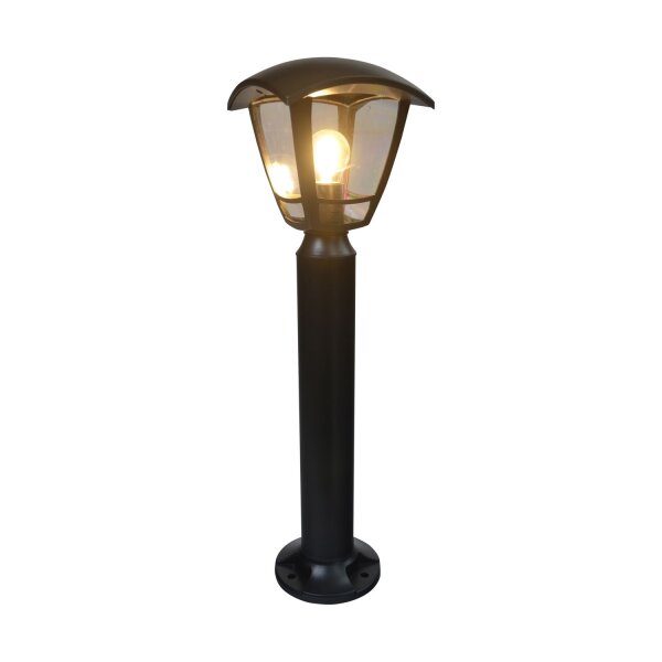 Sockelleuchte Bewegungsmelder Schwarz E27 IP44 H:47 cm