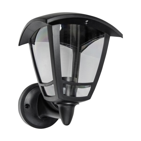 Außenleuchte Schwarz Terrasse E27 IP44 H:20,5 cm Wand
