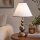 Tischlampe Metall Stoff Bronze E27 H:53 cm Zugschalter