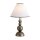 Tischlampe Metall Stoff Bronze E27 H:53 cm Zugschalter