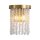 Wandleuchte Glas Metall Kristall Bronze E14 B:20 cm