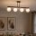 Deckenlampe Glas Metall Bronze Weiß G9 L:72 cm Kugel