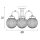 Deckenlampe Glas Metall Messing Antik E14 IP44 H:31 cm