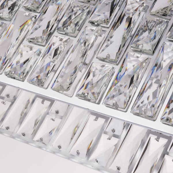 Hängelampe Glas Metall Chrom E14 L:100 cm 8-flammig
