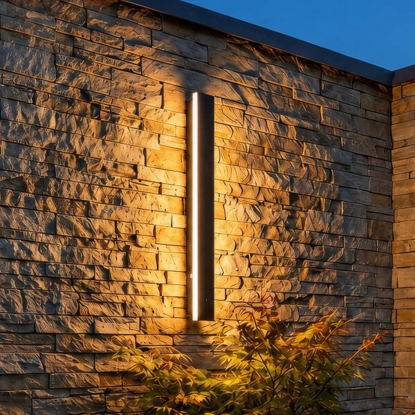 LED Außenwandleuchte 2700-4000K Sandschwarz IP65 modern