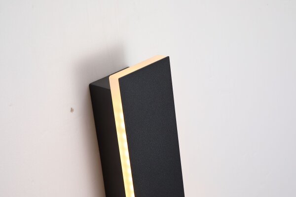 LED Außenwandleuchte 2700-4000K Sandschwarz IP65 modern