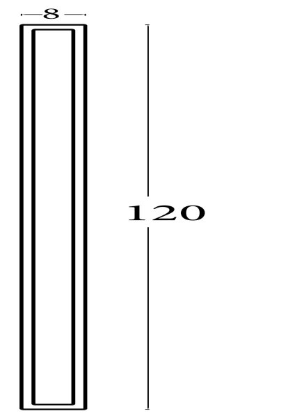 LED Außenwandleuchte 2700-4000K Sandschwarz IP65 lang