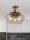 Deckenleuchte Glas Metall Bronze E27 H:36 cm 3-flammig
