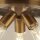 Deckenleuchte Glas Metall Bronze E27 H:36 cm 3-flammig